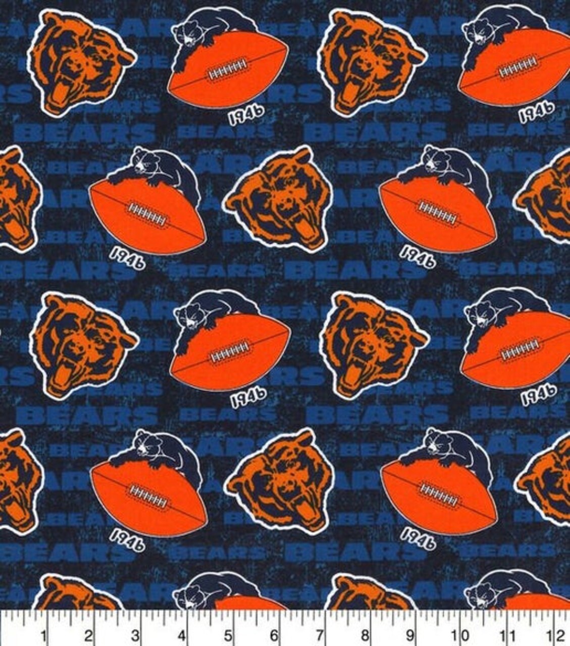 Licensed NFL Chicago Bears Throwback Cotton 70242D Fabric by the Yard